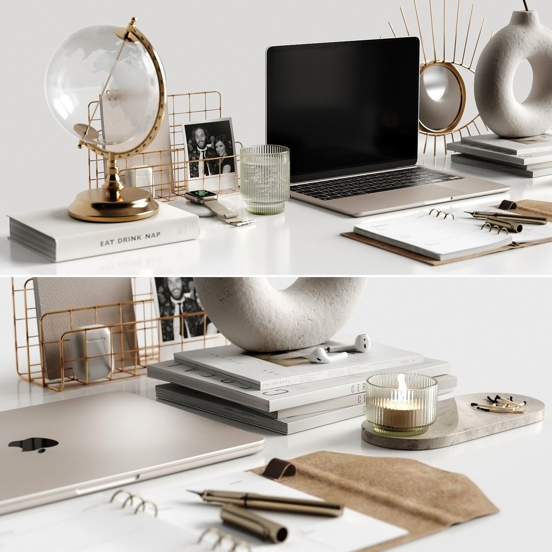 Apple MacBook Air 2022 3D Model – High Detail Office Workspace Asset, FBX - View 3