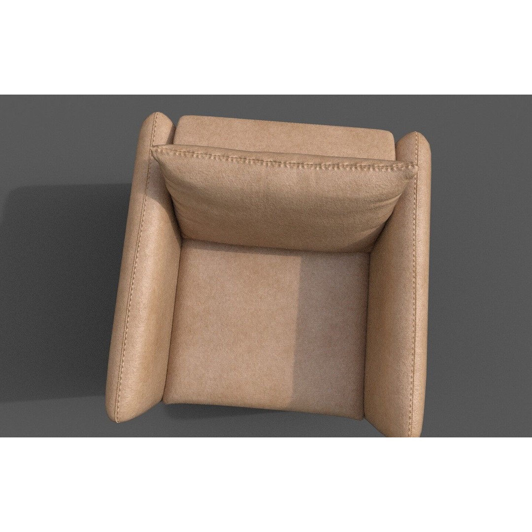Modern Armchair 3D Model – Low Poly Game Asset, FBX, OBJ