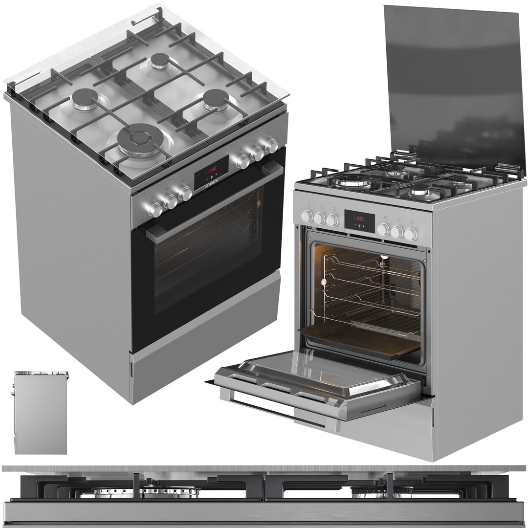 Bosch Appliance Collection 3D Model – High-Resolution Kitchen Assets, OBJ & 3dsMax - View 3