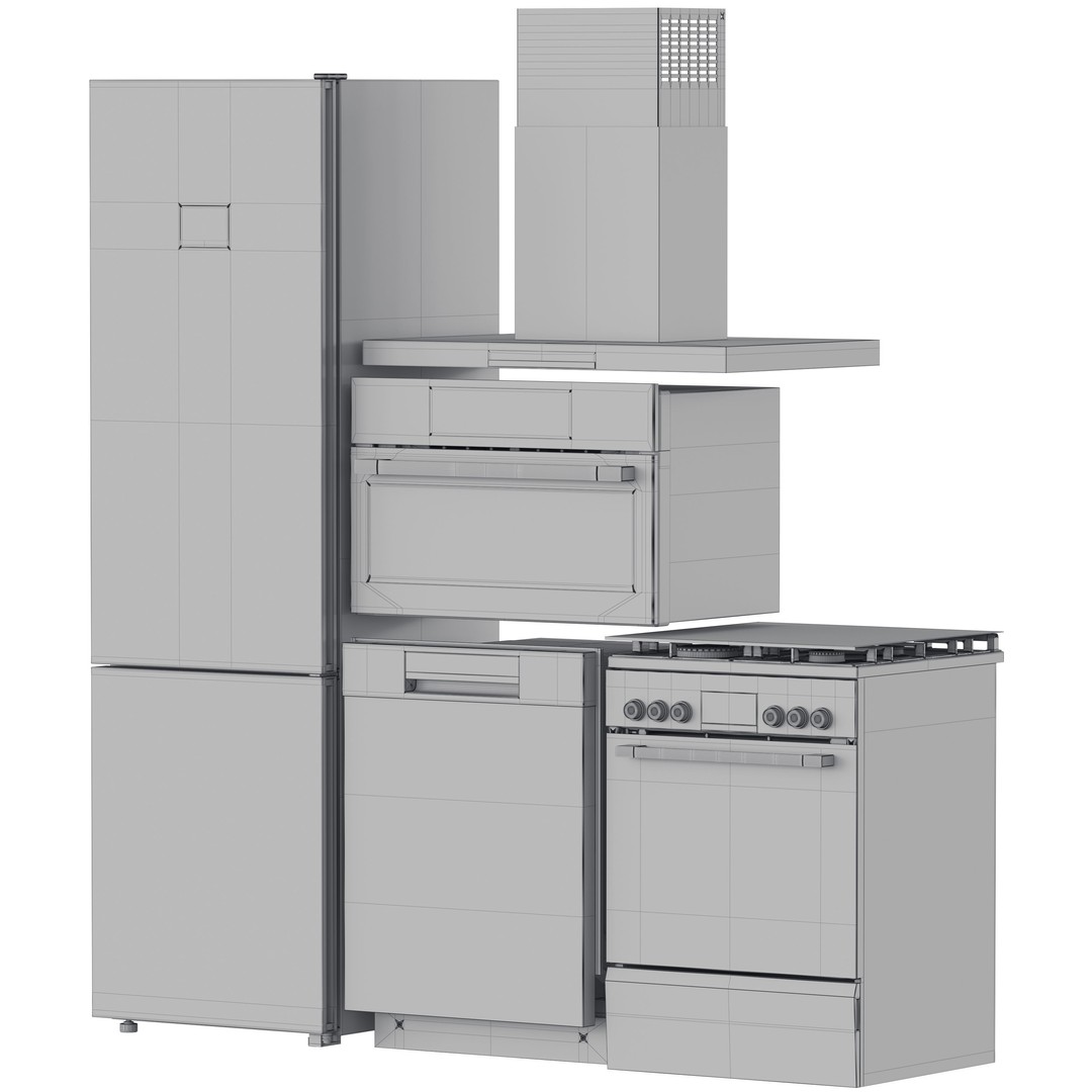 Bosch Appliance Collection 3D Model – High-Resolution Kitchen Assets, OBJ & 3dsMax - View 8