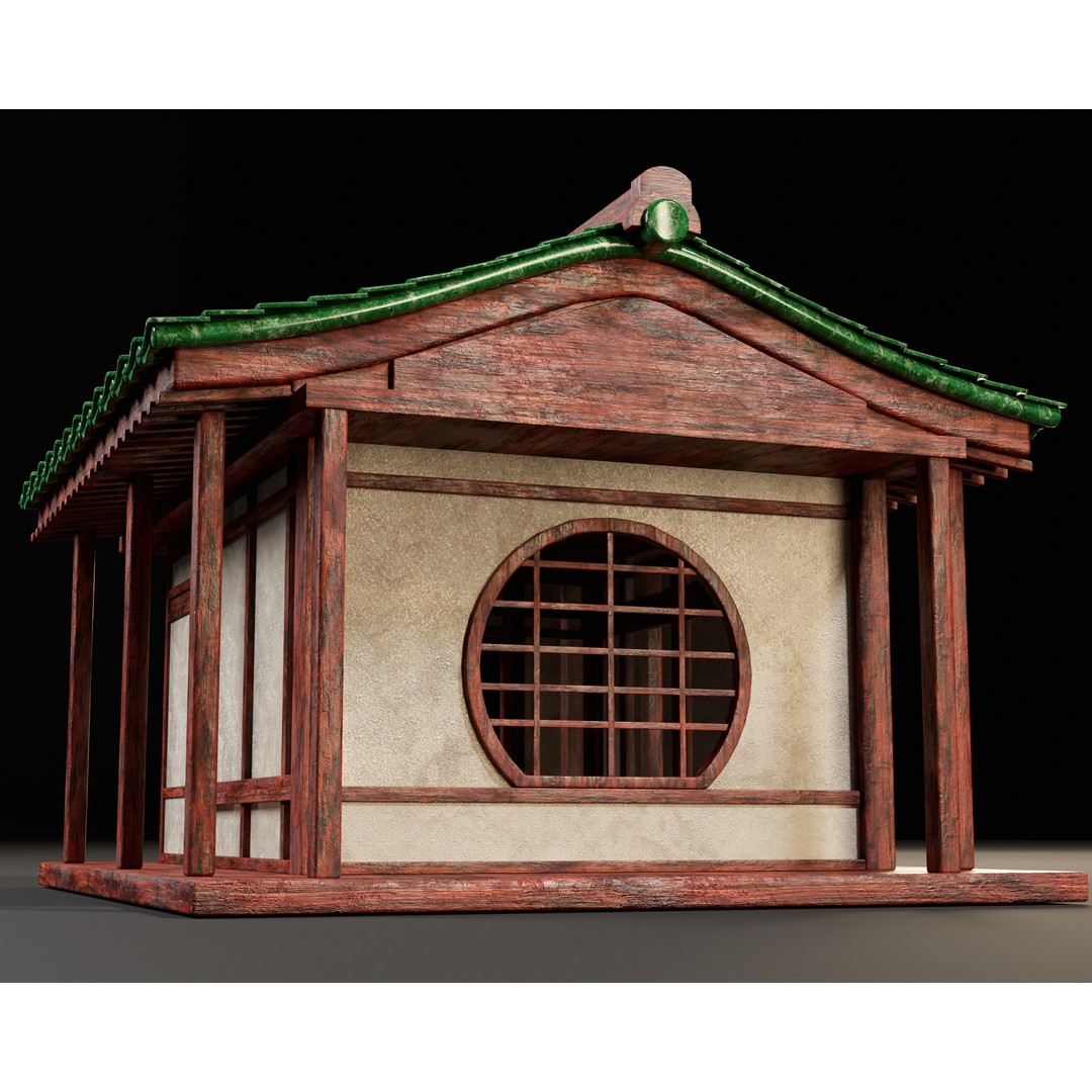 Japanese Tea House 3D Model – Low Poly Architectural Asset, FBX - View 15