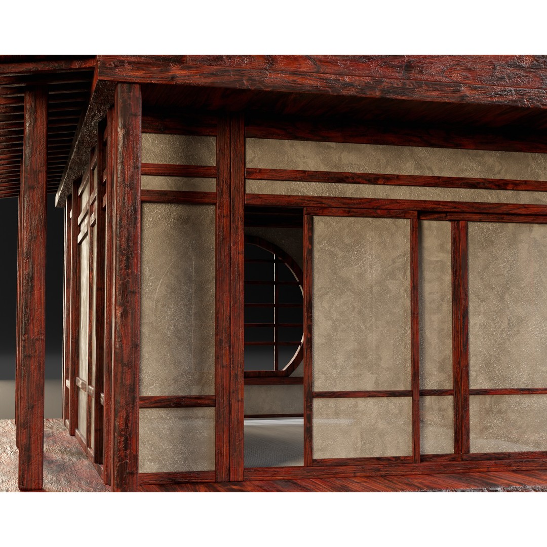 Japanese Tea House 3D Model – Low Poly Architectural Asset, FBX - View 19