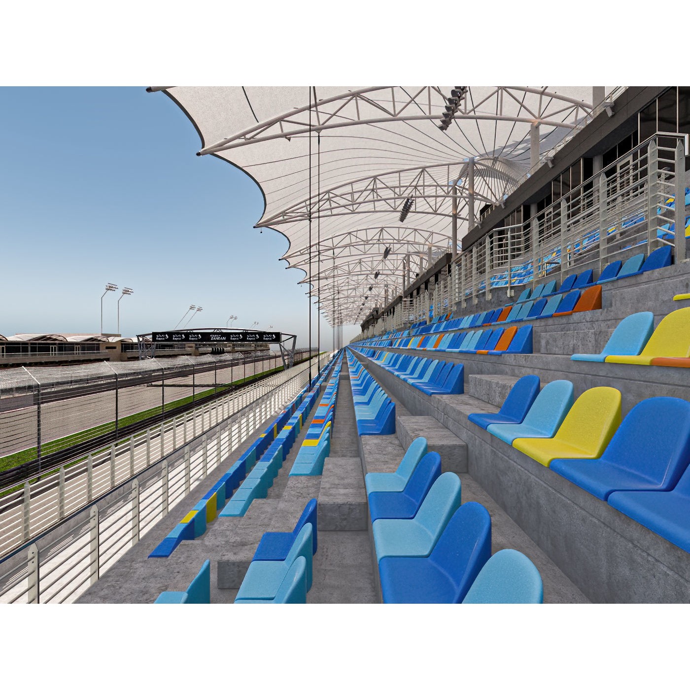 Bahrain International Circuit - Game-Ready 3D Model - View 10