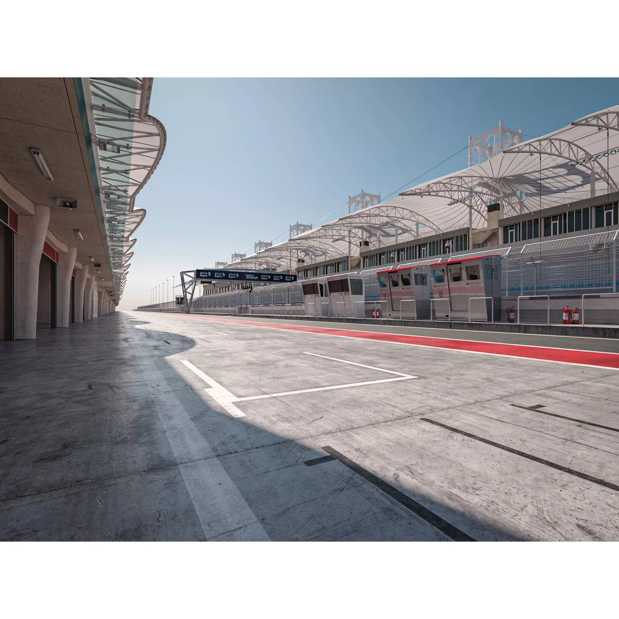 Bahrain International Circuit - Game-Ready 3D Model - View 2