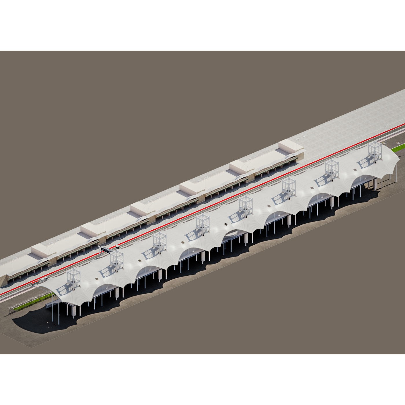 Bahrain International Circuit - Game-Ready 3D Model - View 4