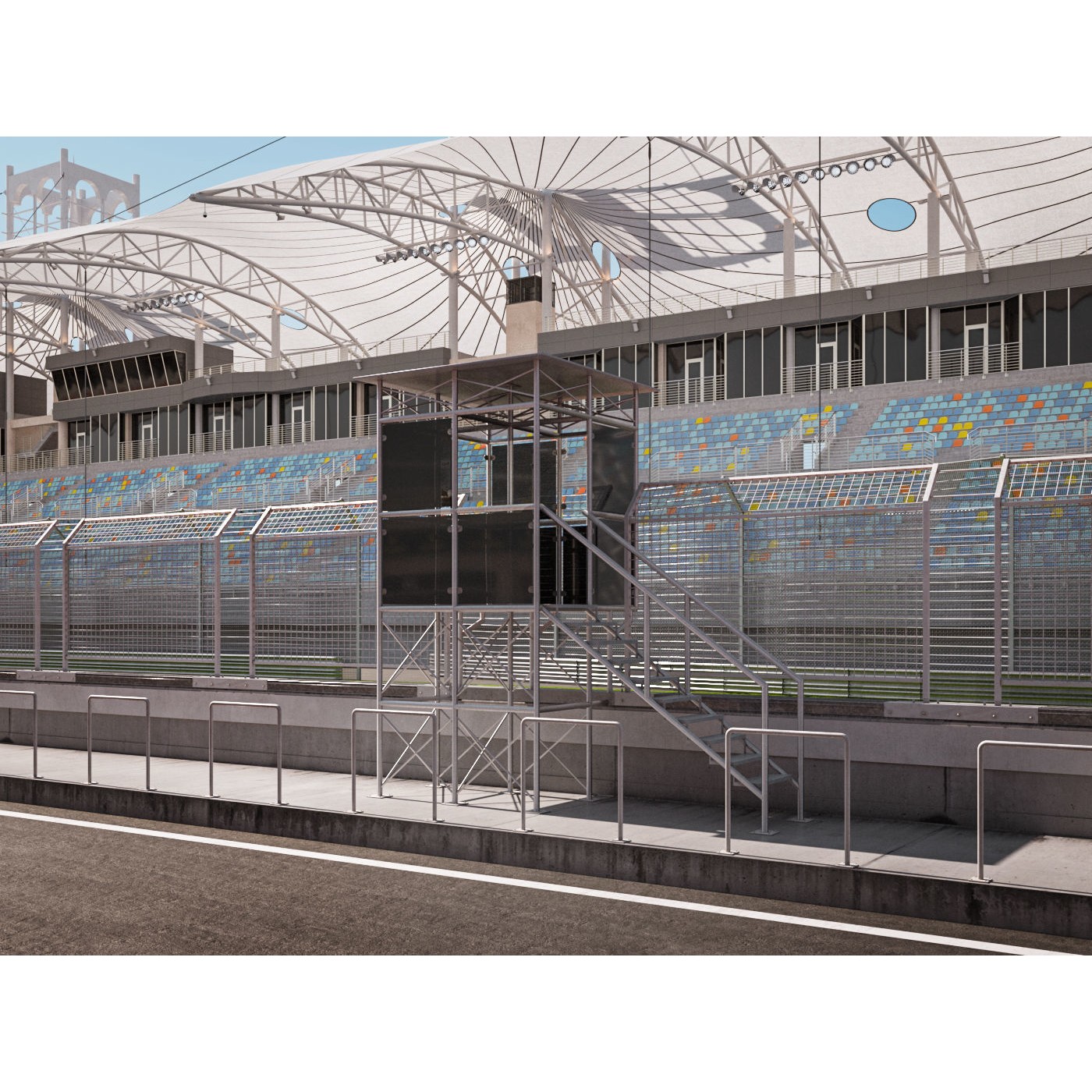 Bahrain International Circuit - Game-Ready 3D Model - View 6