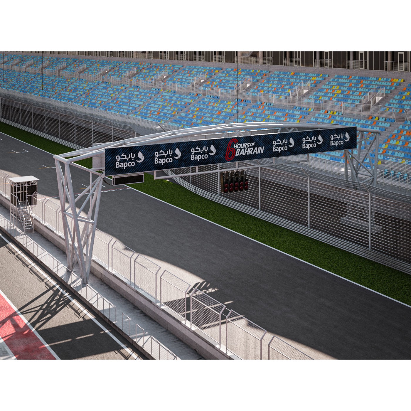 Bahrain International Circuit - Game-Ready 3D Model - View 7