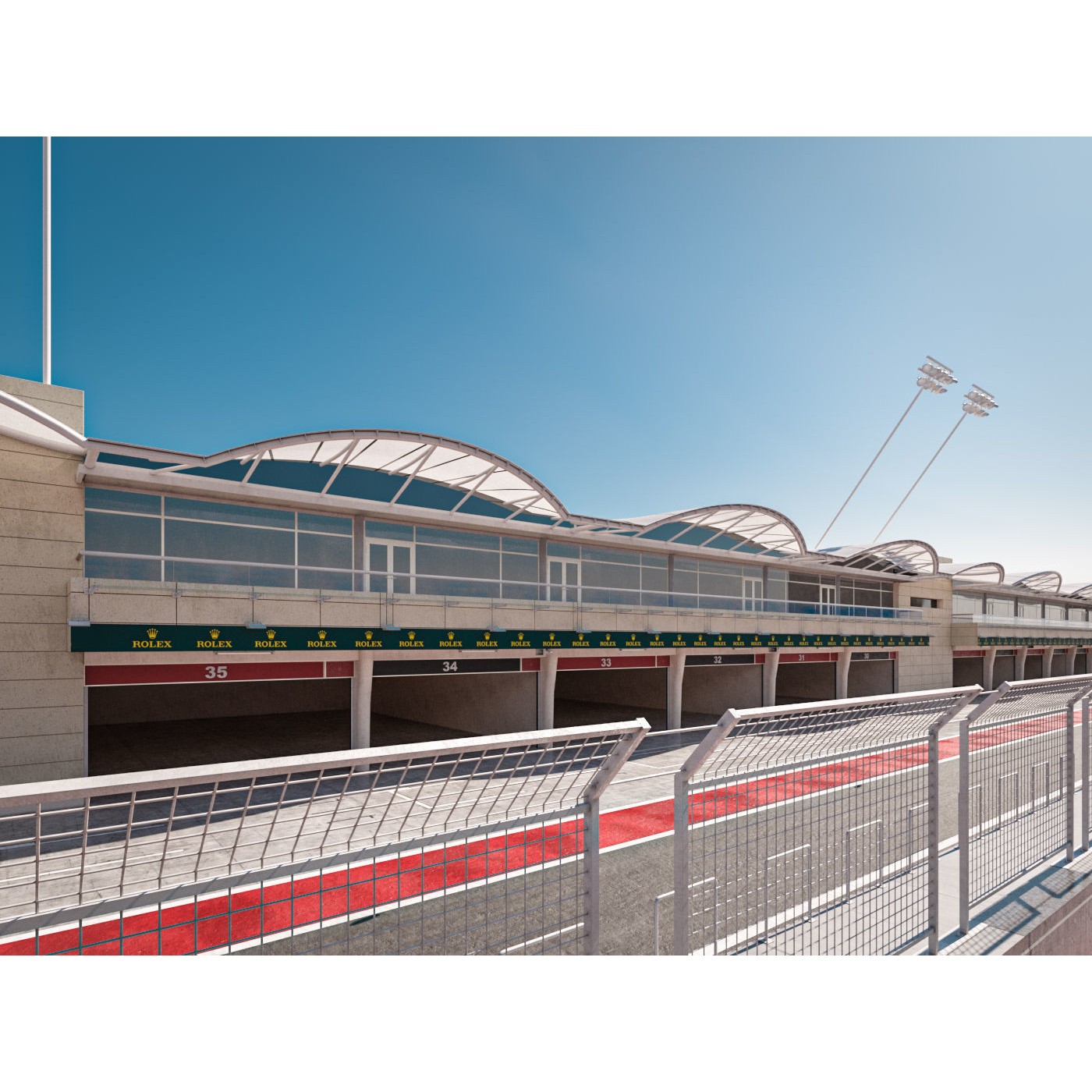 Bahrain International Circuit - Game-Ready 3D Model - View 9