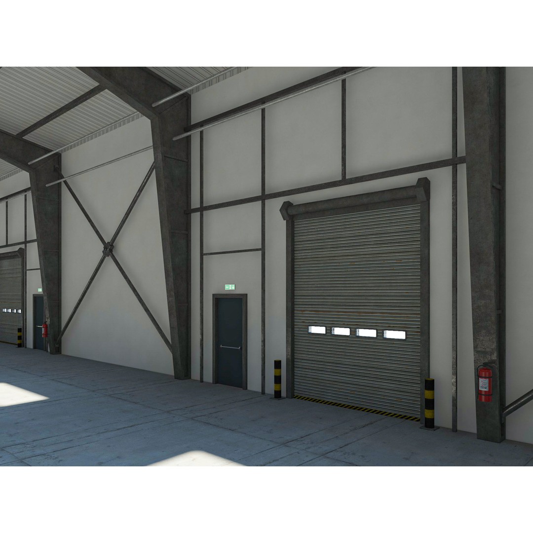 Warehouse 3D Model – High Poly Industrial Building, Cinema4D - View 11