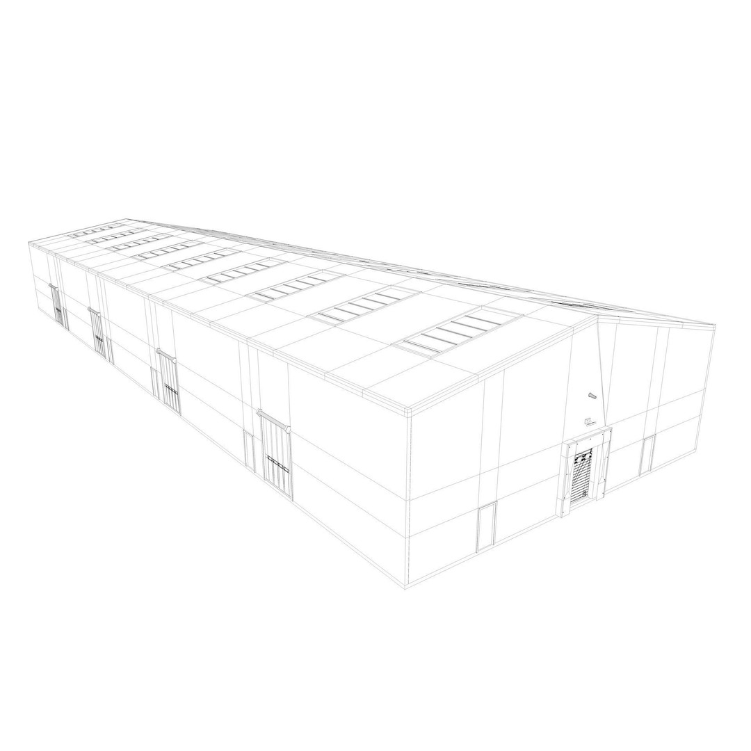 Warehouse 3D Model – High Poly Industrial Building, Cinema4D - View 14
