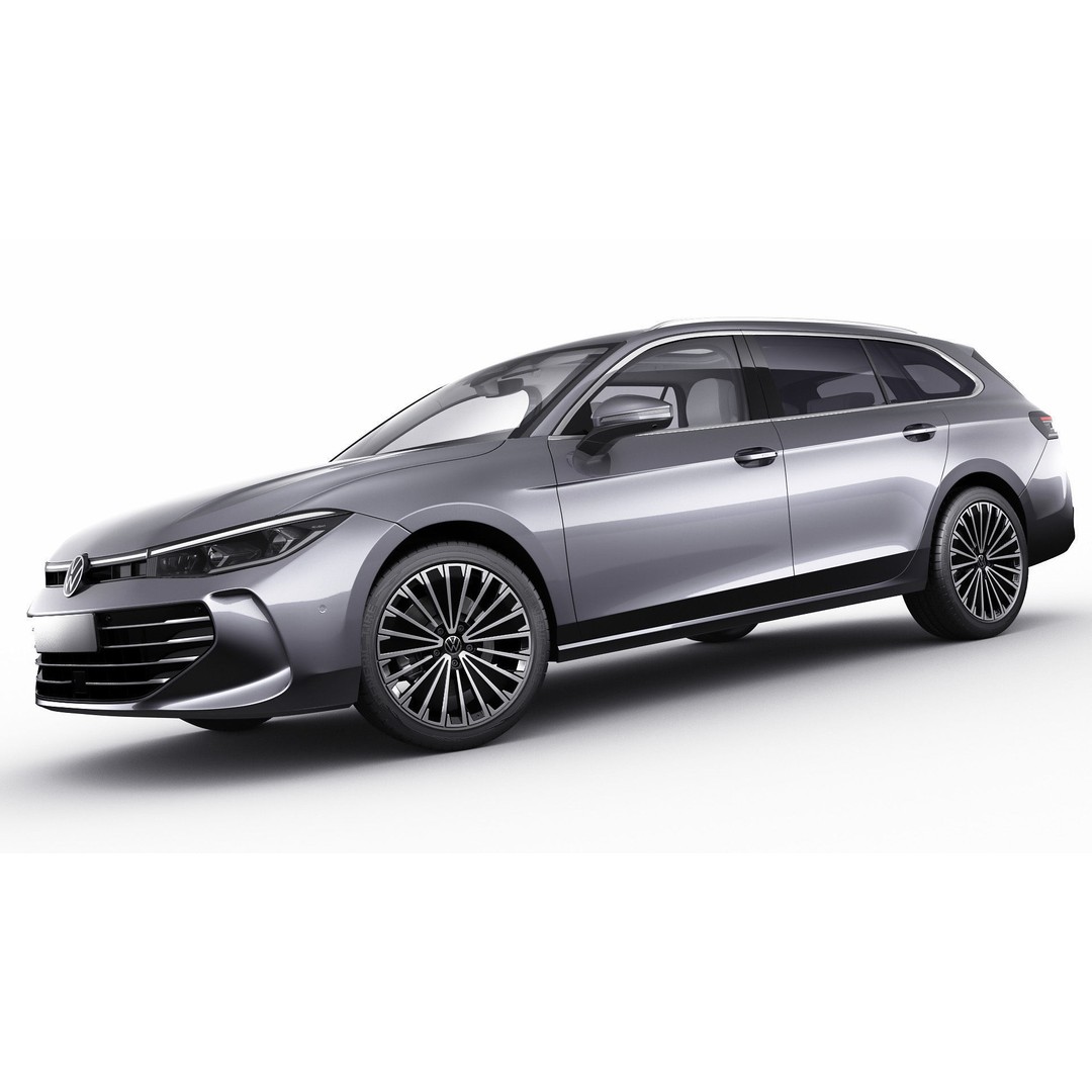 Volkswagen Passat Variant 2024 3D Model – Detailed Game-Ready Asset, FBX, OBJ - View 15