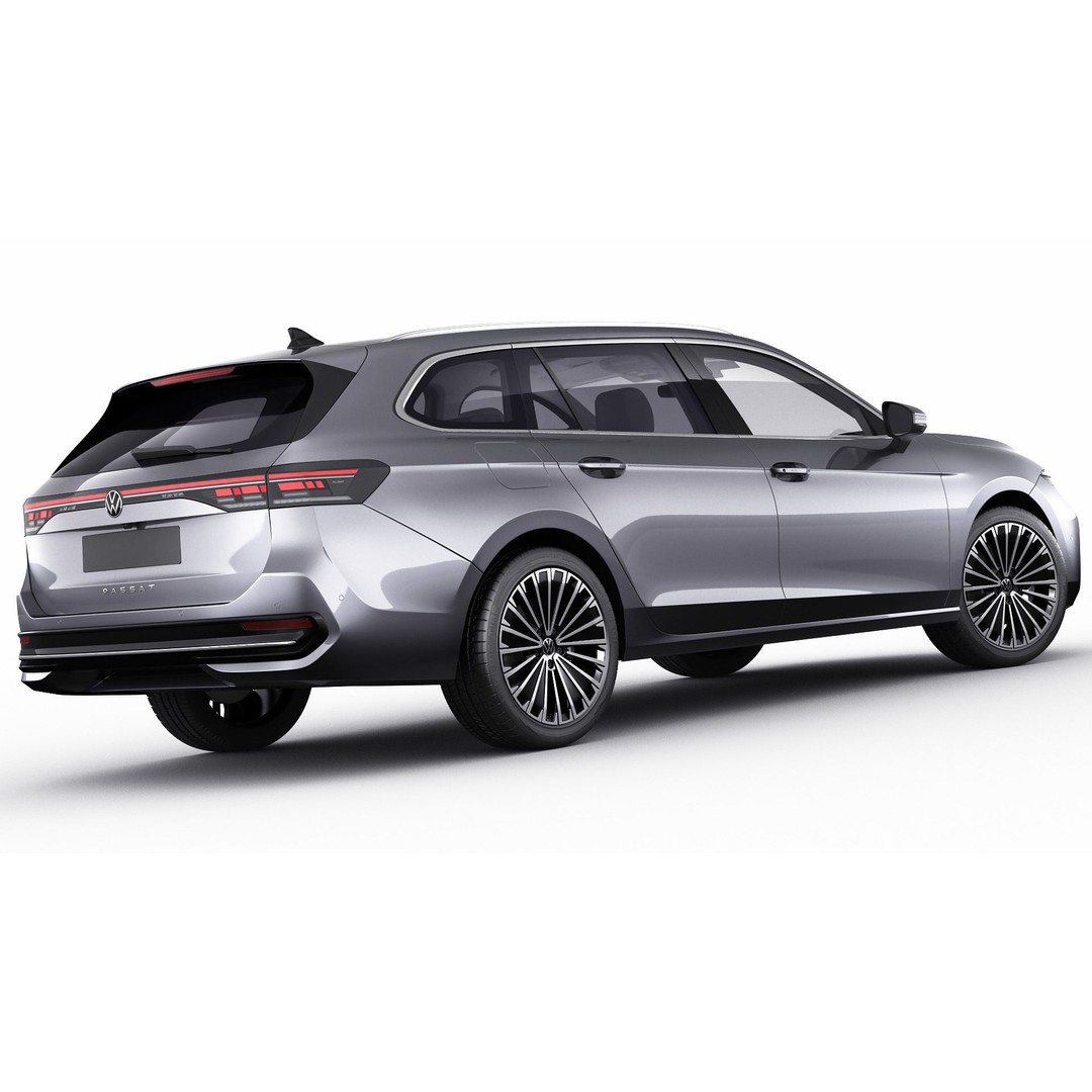 Volkswagen Passat Variant 2024 3D Model – Detailed Game-Ready Asset, FBX, OBJ - View 16