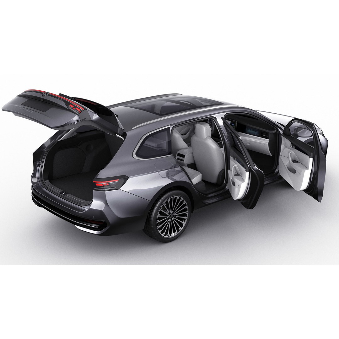 Volkswagen Passat Variant 2024 3D Model – Detailed Game-Ready Asset, FBX, OBJ - View 21