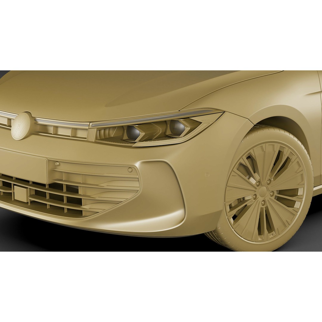Volkswagen Passat Variant 2024 3D Model – Detailed Game-Ready Asset, FBX, OBJ - View 33