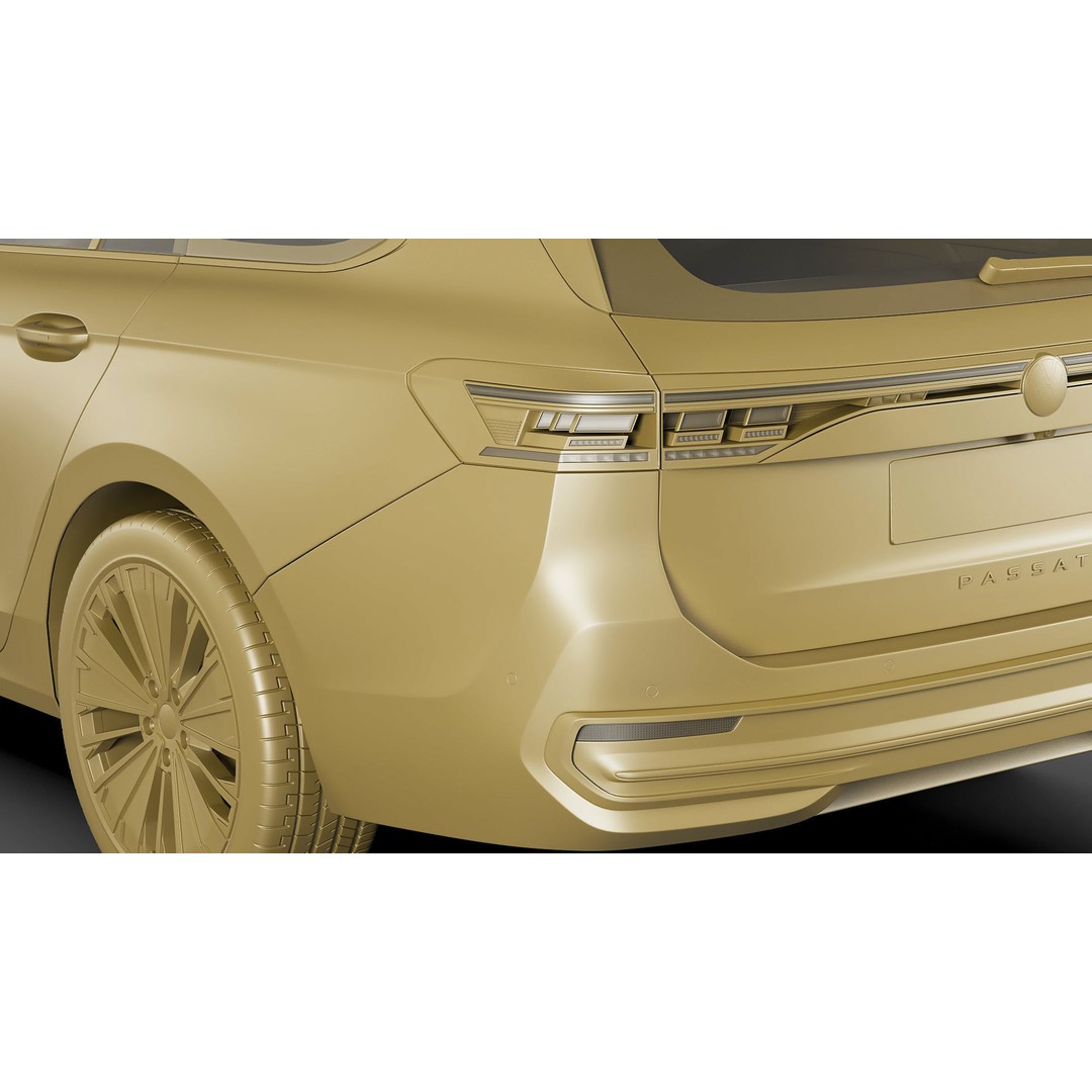 Volkswagen Passat Variant 2024 3D Model – Detailed Game-Ready Asset, FBX, OBJ - View 34