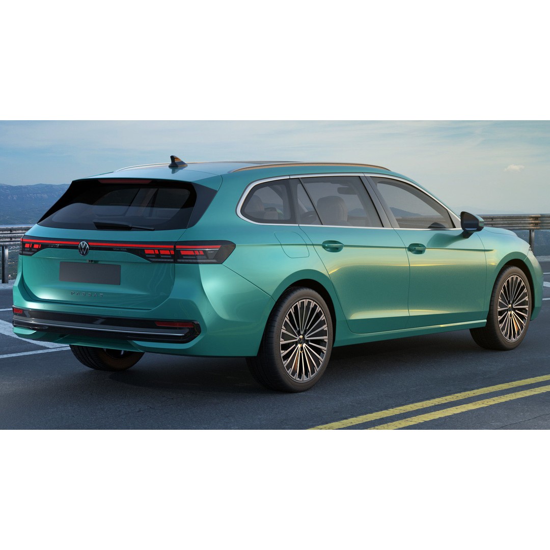 Volkswagen Passat Variant 2024 3D Model – Detailed Game-Ready Asset, FBX, OBJ - View 7
