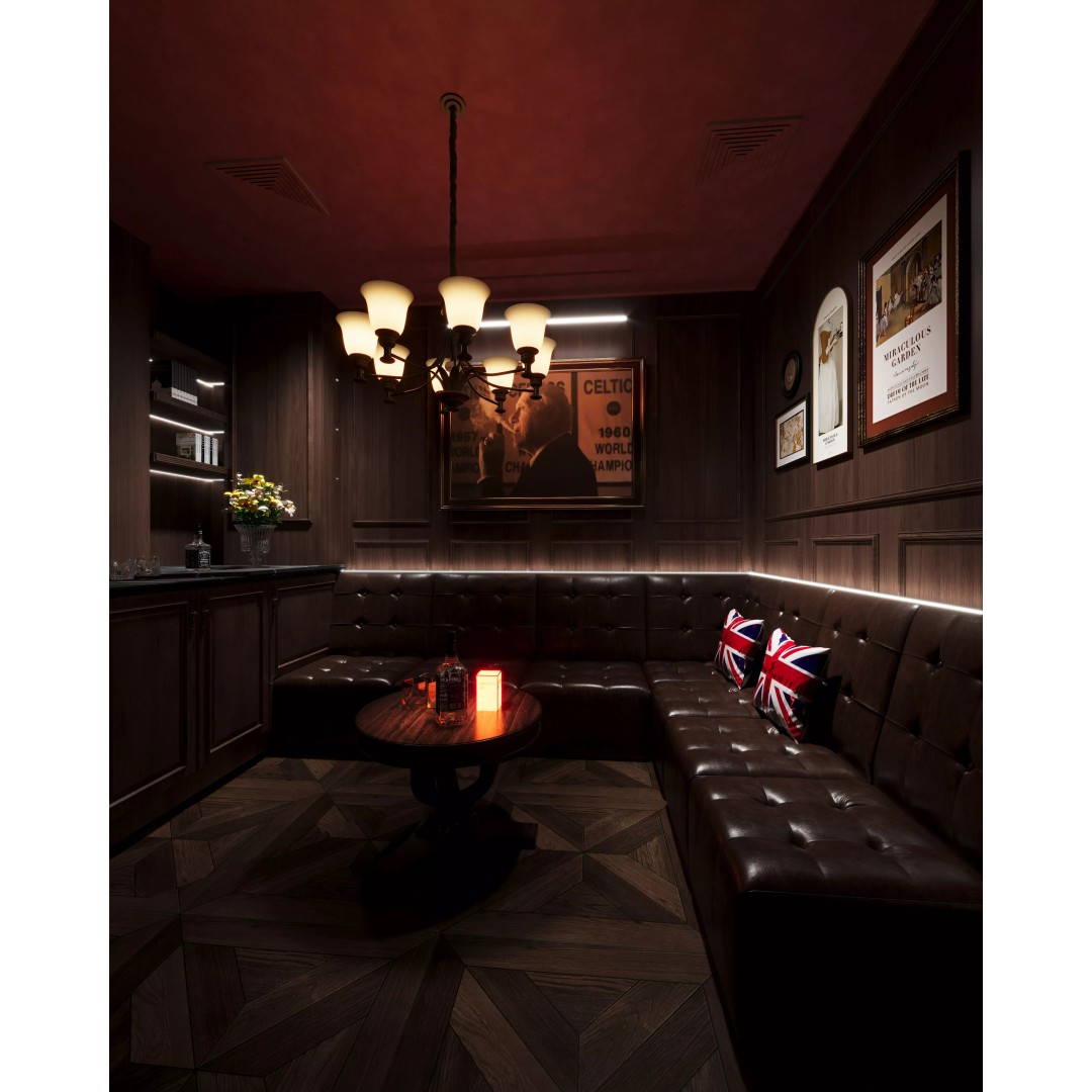American Retro Lounge Bar 3D Model – Stylish Interior Asset, FBX - View 4