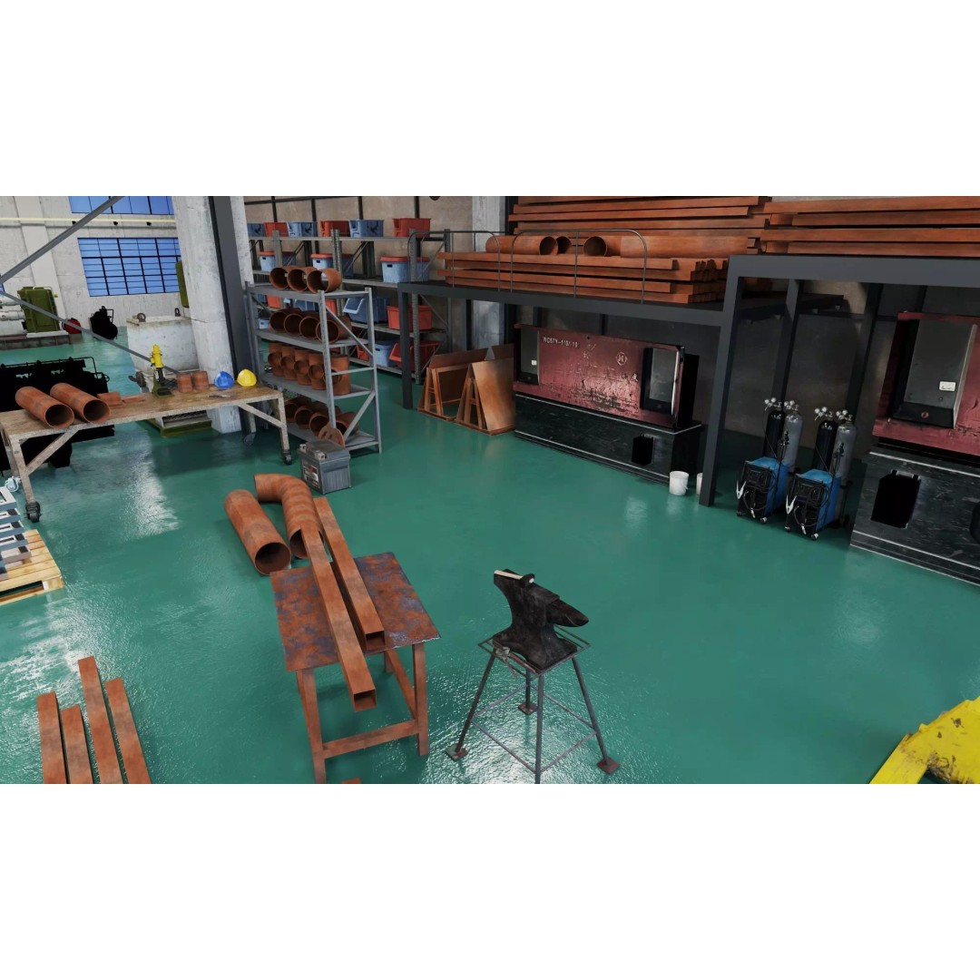 Industrial Workshop 3D Model – Game Ready Low-Poly Interior, FBX - View 12