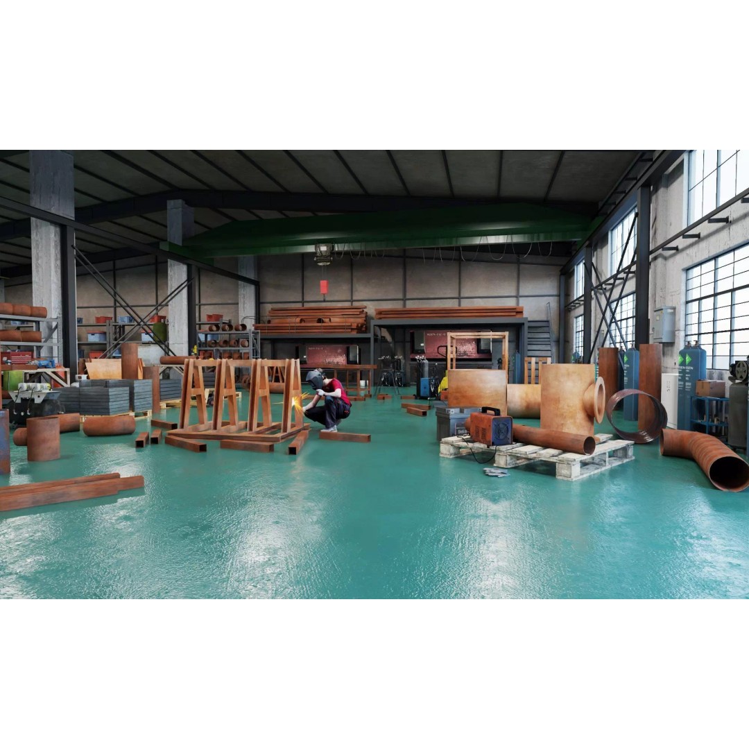 Industrial Workshop 3D Model – Game Ready Low-Poly Interior, FBX - View 3