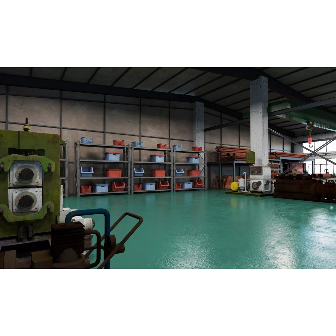 Industrial Workshop 3D Model – Game Ready Low-Poly Interior, FBX - View 6