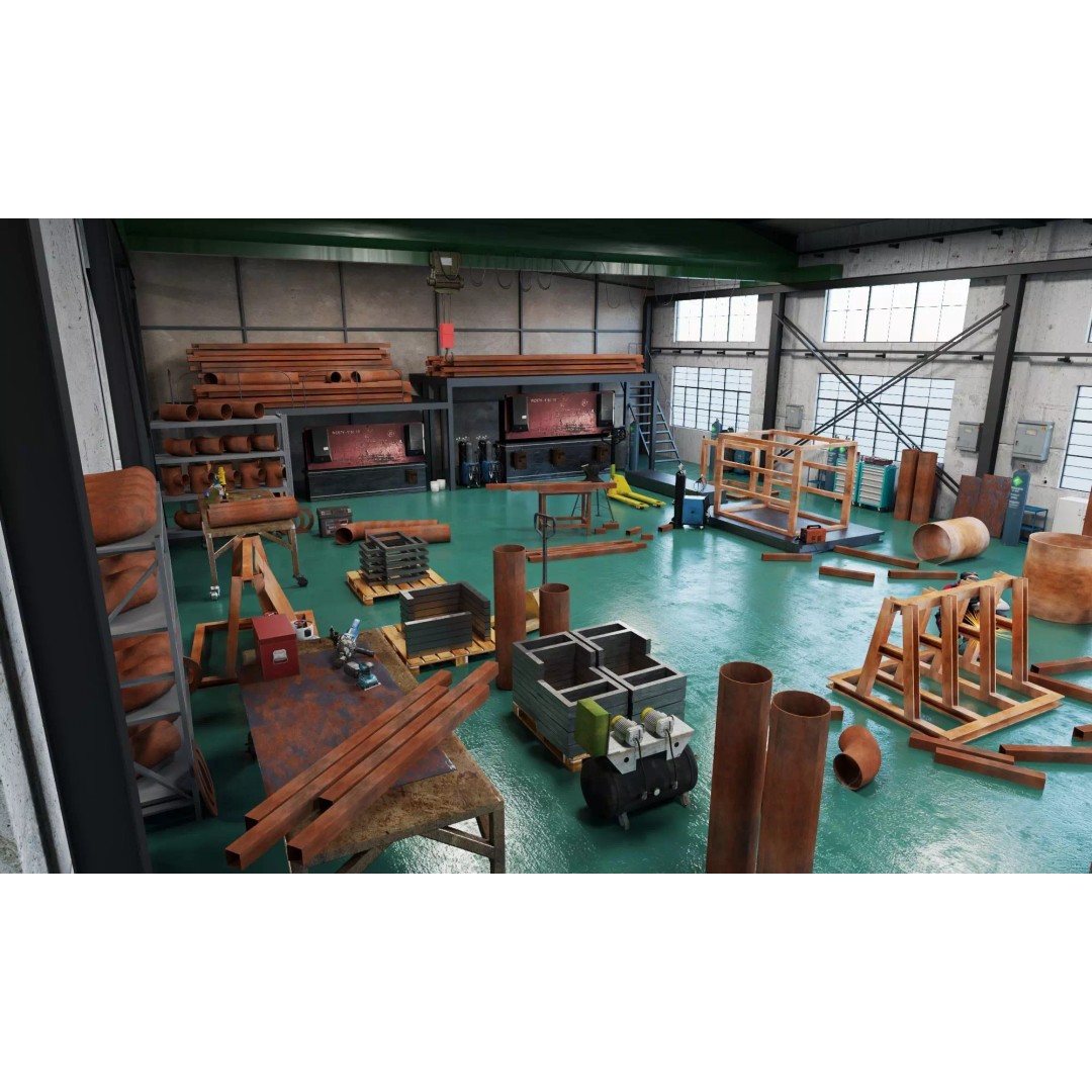 Industrial Workshop 3D Model – Game Ready Low-Poly Interior, FBX - View 8