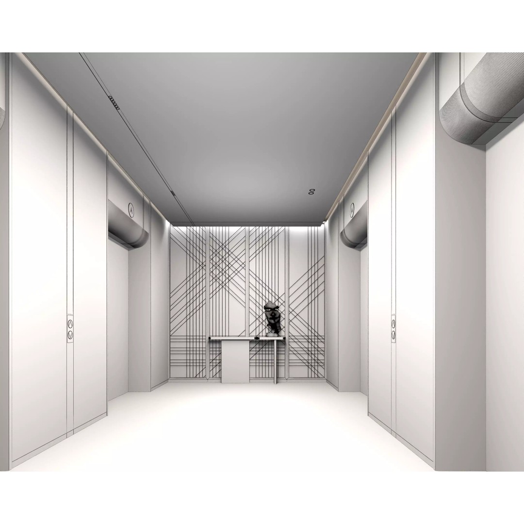 Elevator Room 3D Model – Low Poly Interior Asset, FBX, OBJ - View 11