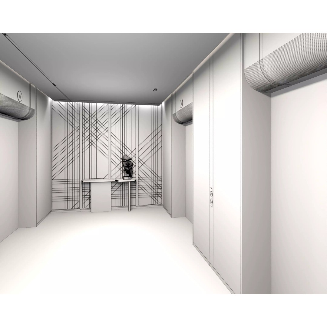 Elevator Room 3D Model – Low Poly Interior Asset, FBX, OBJ - View 12