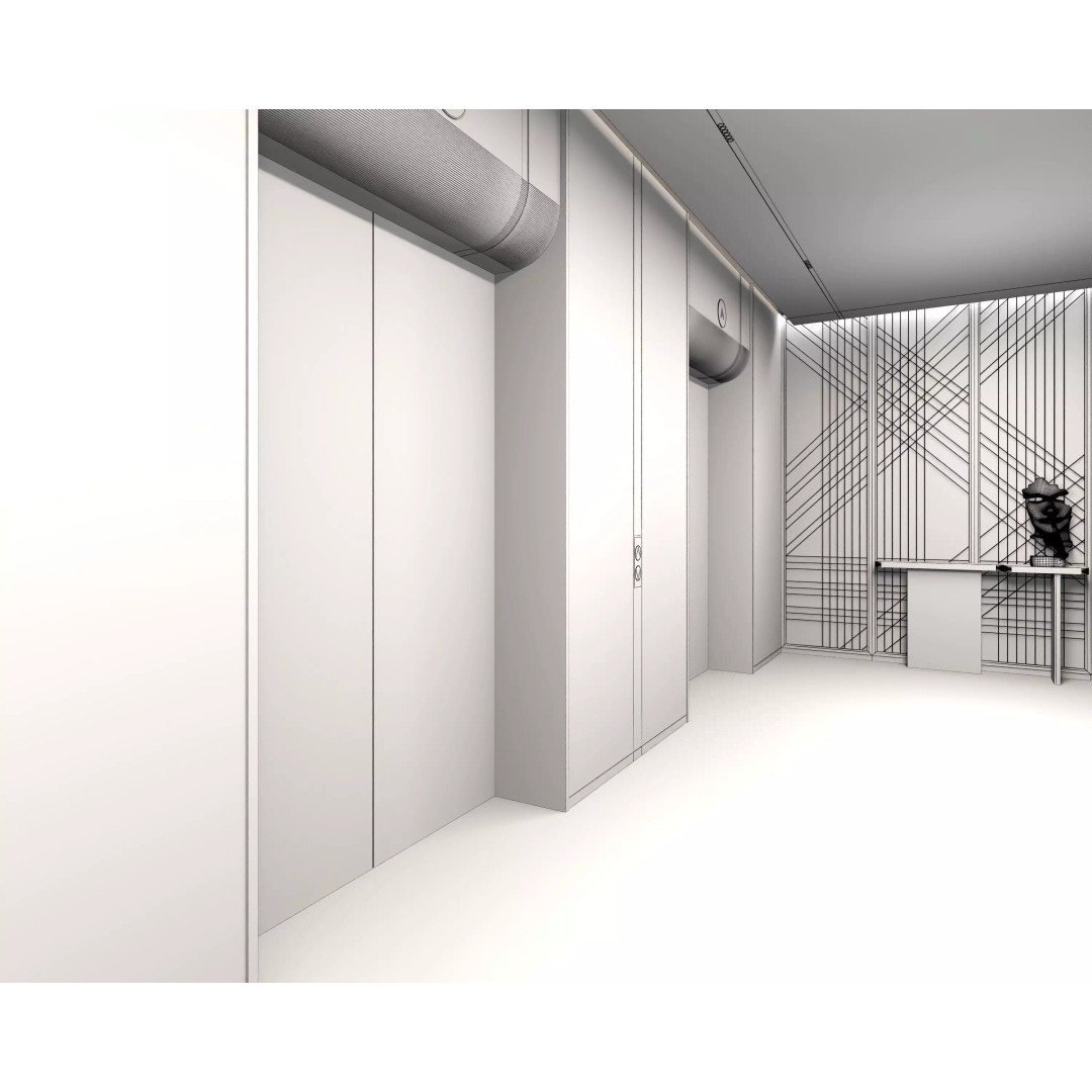 Elevator Room 3D Model – Low Poly Interior Asset, FBX, OBJ - View 14