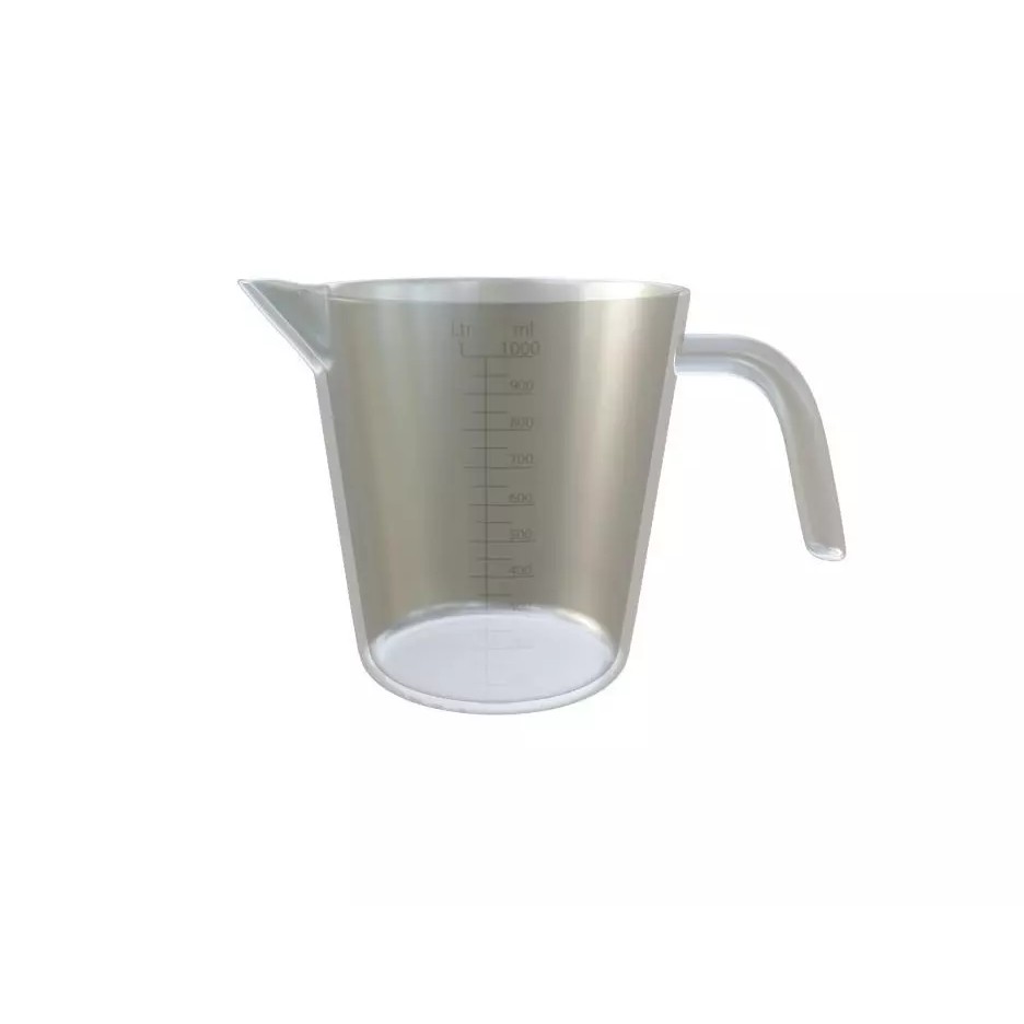 Glass Measuring Cup 3D Model – Low Poly Kitchen Asset, FBX - View 2