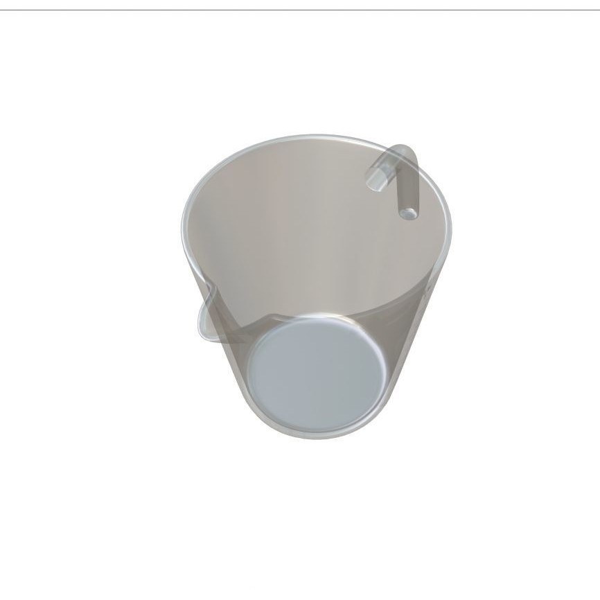 Glass Measuring Cup 3D Model – Low Poly Kitchen Asset, FBX - View 3