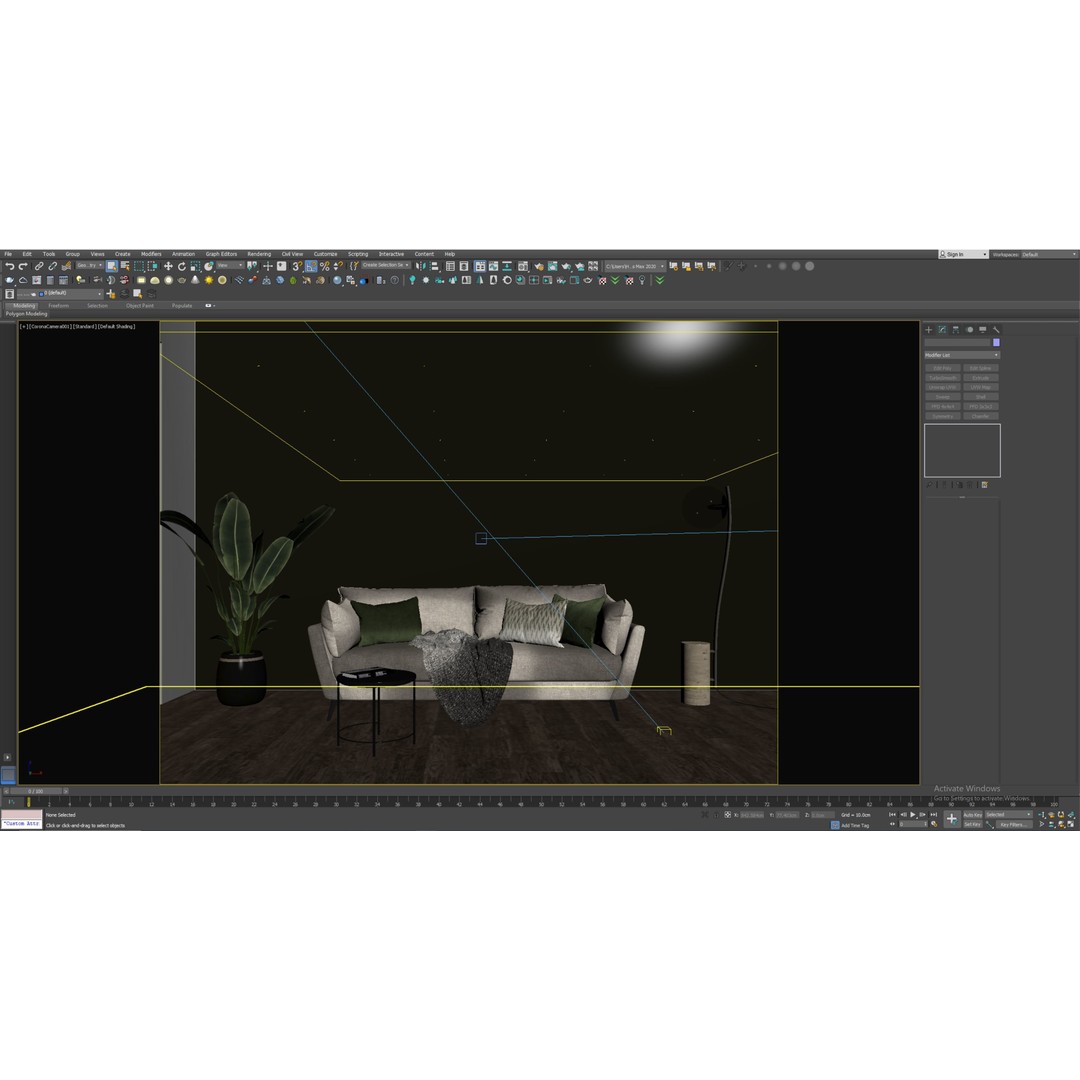 Living Room 3D Model – Fully Textured Interior Scene, FBX, OBJ - View 5