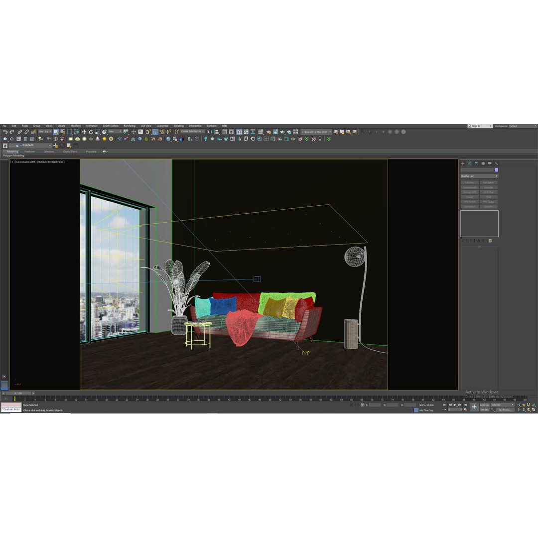 Living Room 3D Model – Fully Textured Interior Scene, FBX, OBJ - View 7