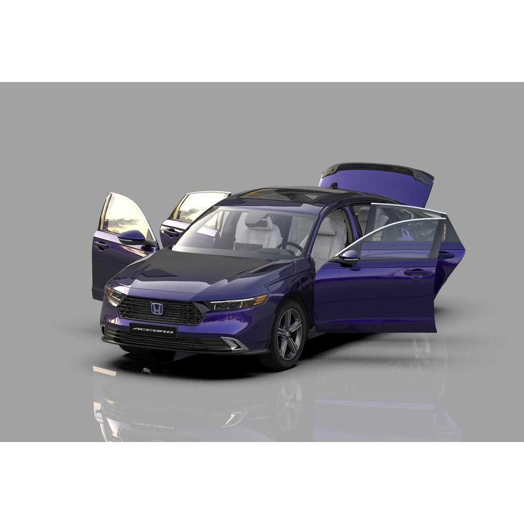 Honda Accord 2023 3D Model – High Poly Interior, FBX, OBJ, Blender - View 16