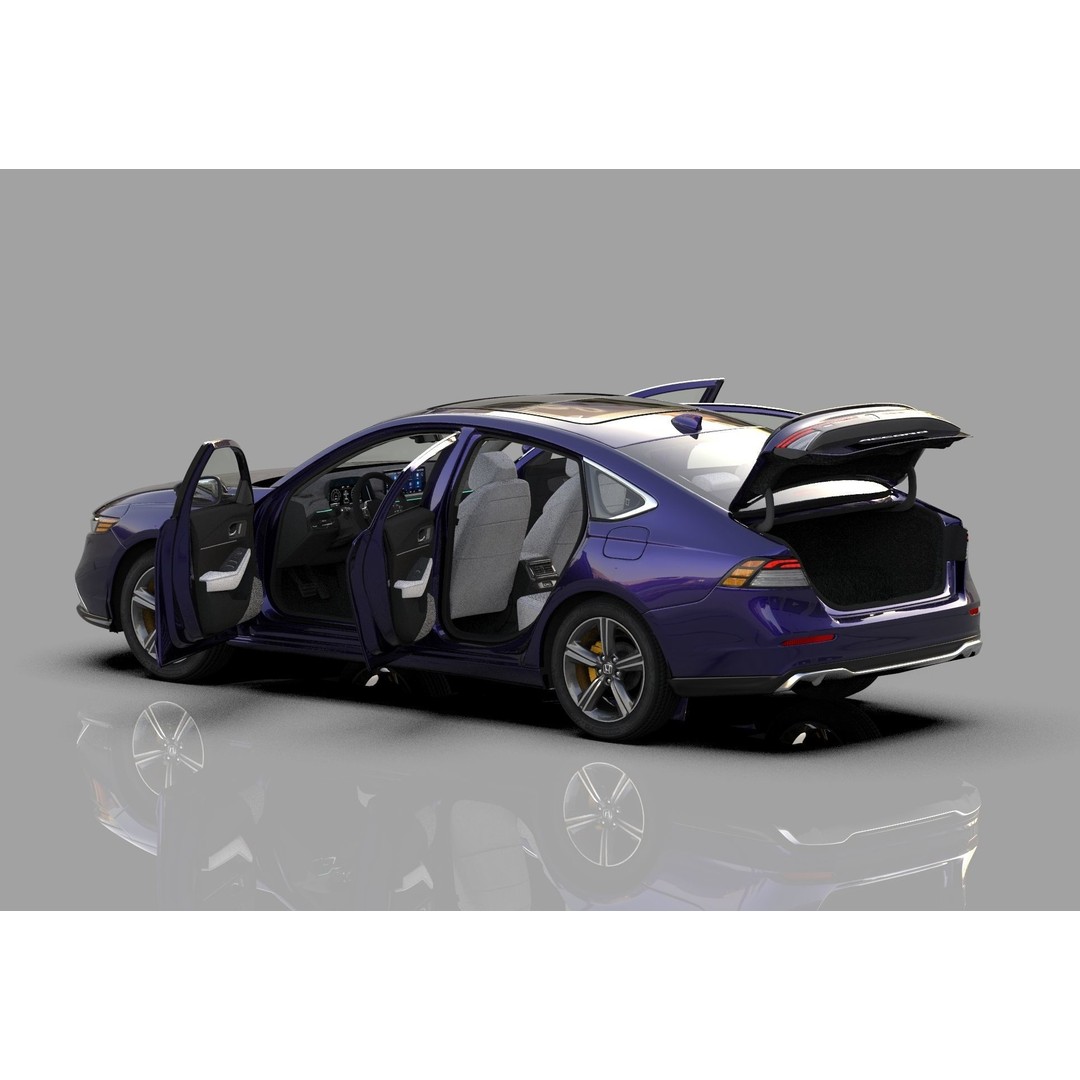 Honda Accord 2023 3D Model – High Poly Interior, FBX, OBJ, Blender - View 17