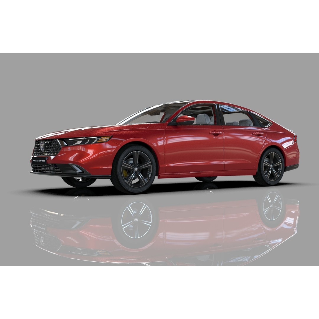 Honda Accord 2023 3D Model – High Poly Interior, FBX, OBJ, Blender - View 26
