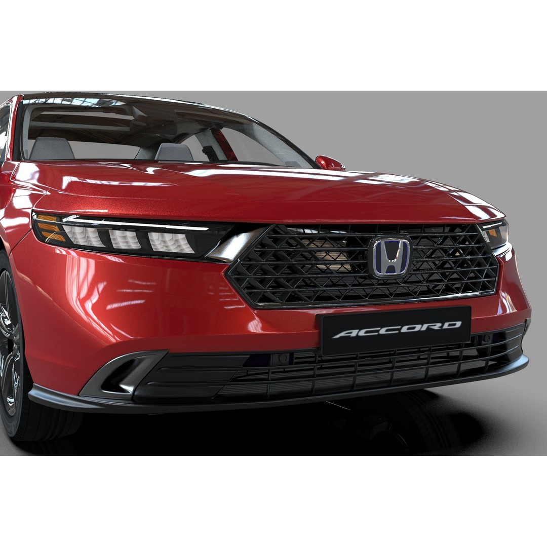 Honda Accord 2023 3D Model – High Poly Interior, FBX, OBJ, Blender - View 29