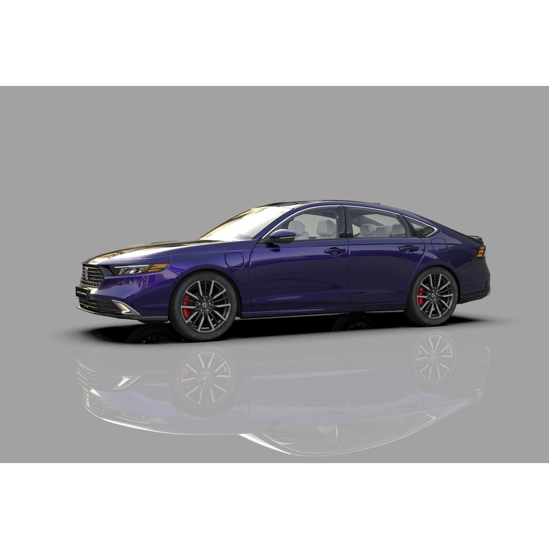 Honda Accord 2023 3D Model – High Poly Interior, FBX, OBJ, Blender - View 3