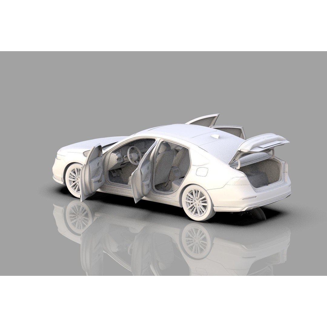 Honda Accord 2023 3D Model – High Poly Interior, FBX, OBJ, Blender - View 45