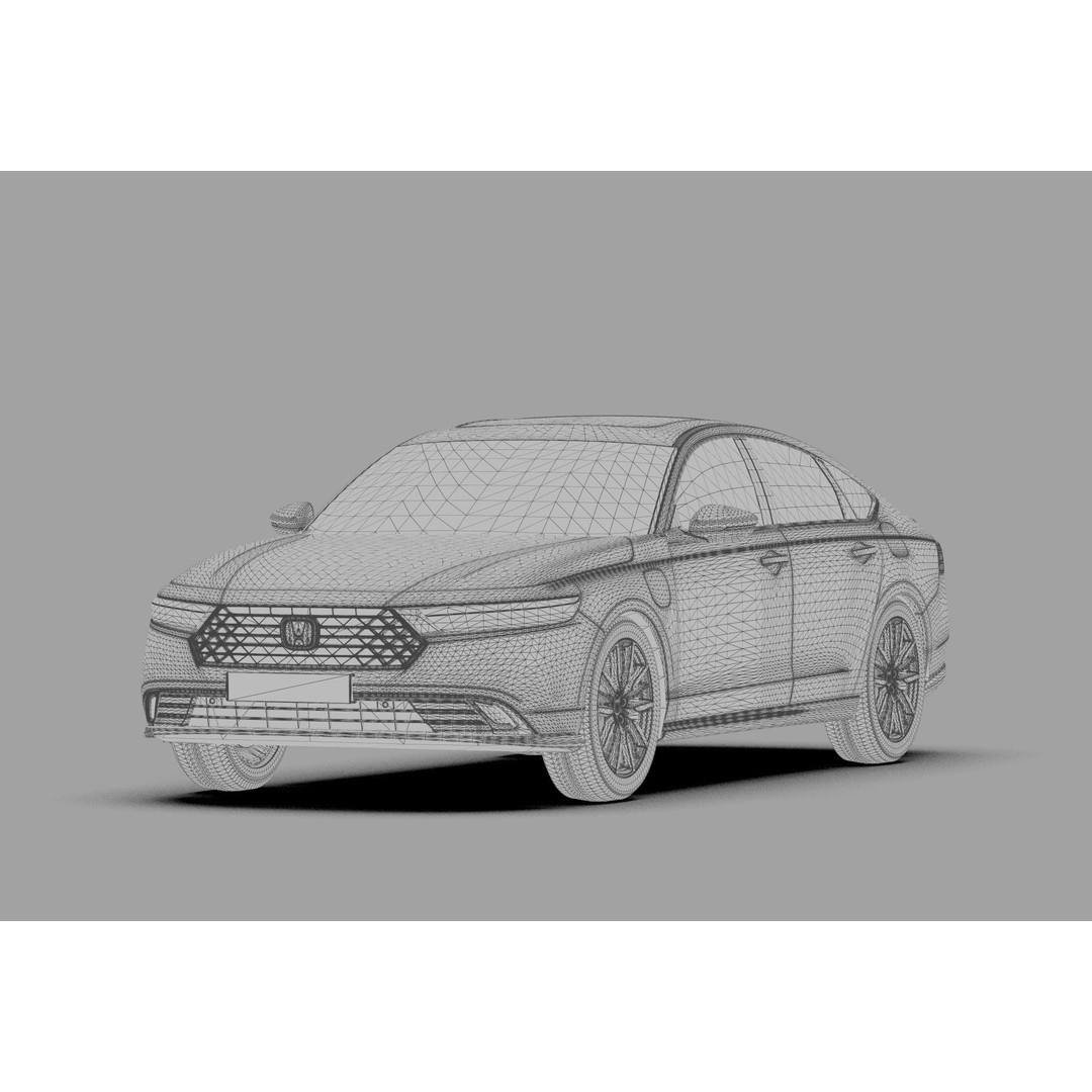 Honda Accord 2023 3D Model – High Poly Interior, FBX, OBJ, Blender - View 50