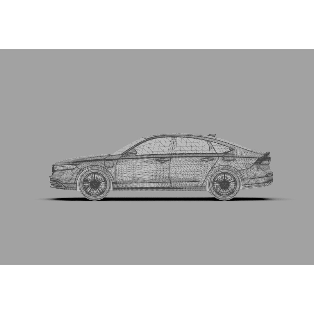 Honda Accord 2023 3D Model – High Poly Interior, FBX, OBJ, Blender - View 51