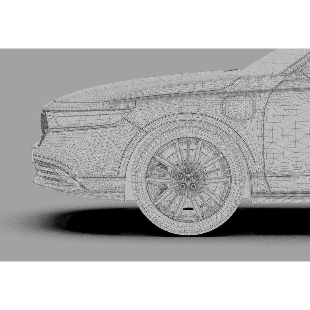 Honda Accord 2023 3D Model – High Poly Interior, FBX, OBJ, Blender - View 53