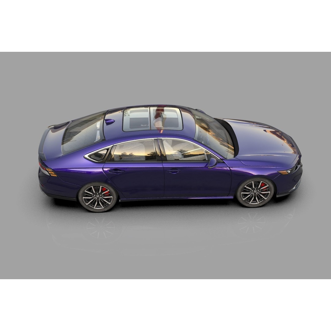 Honda Accord 2023 3D Model – High Poly Interior, FBX, OBJ, Blender - View 7