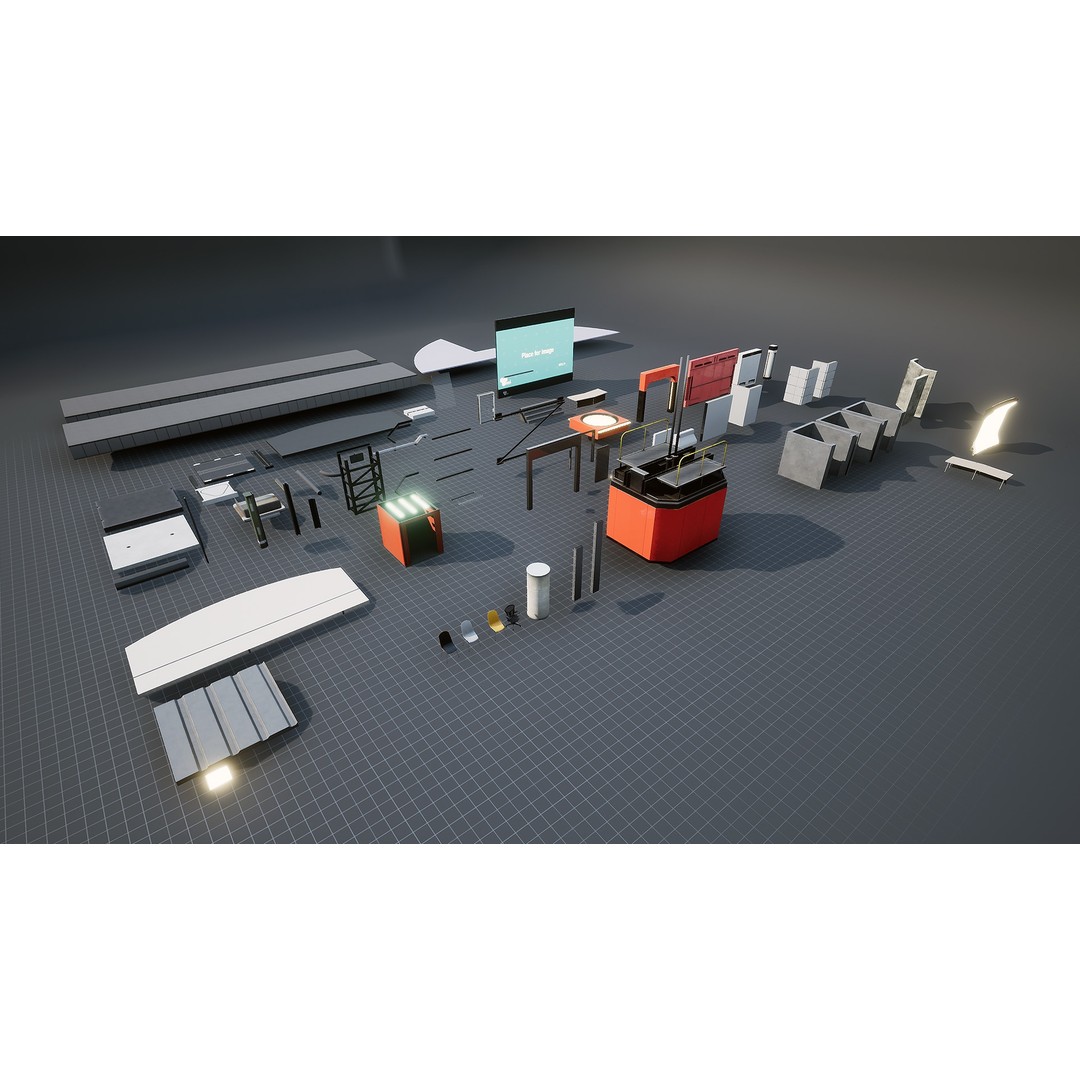 Command Center 3D Model – Low Poly Modular Environment for Unreal - View 10