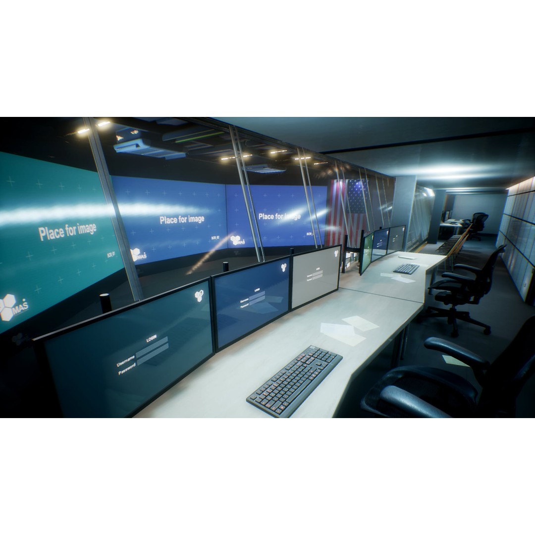Command Center 3D Model – Low Poly Modular Environment for Unreal - View 8