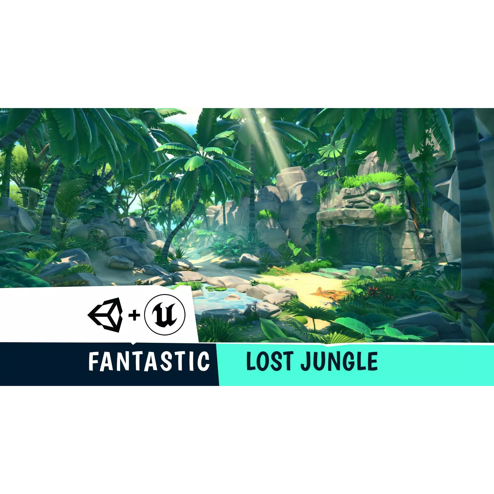 Lost Jungle - Low-Poly Game-Ready 3D Model - View 2