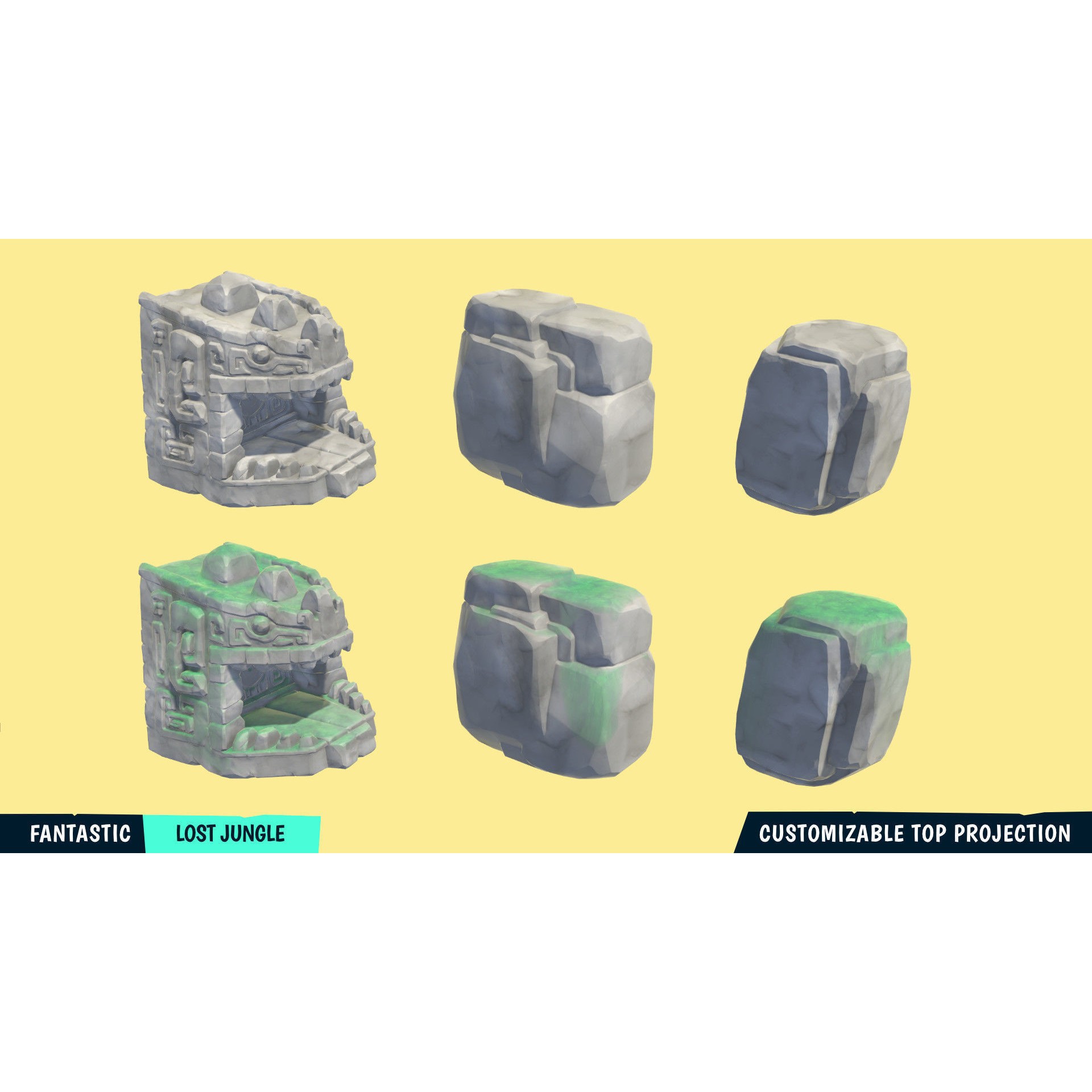 Lost Jungle - Low-Poly Game-Ready 3D Model - View 21