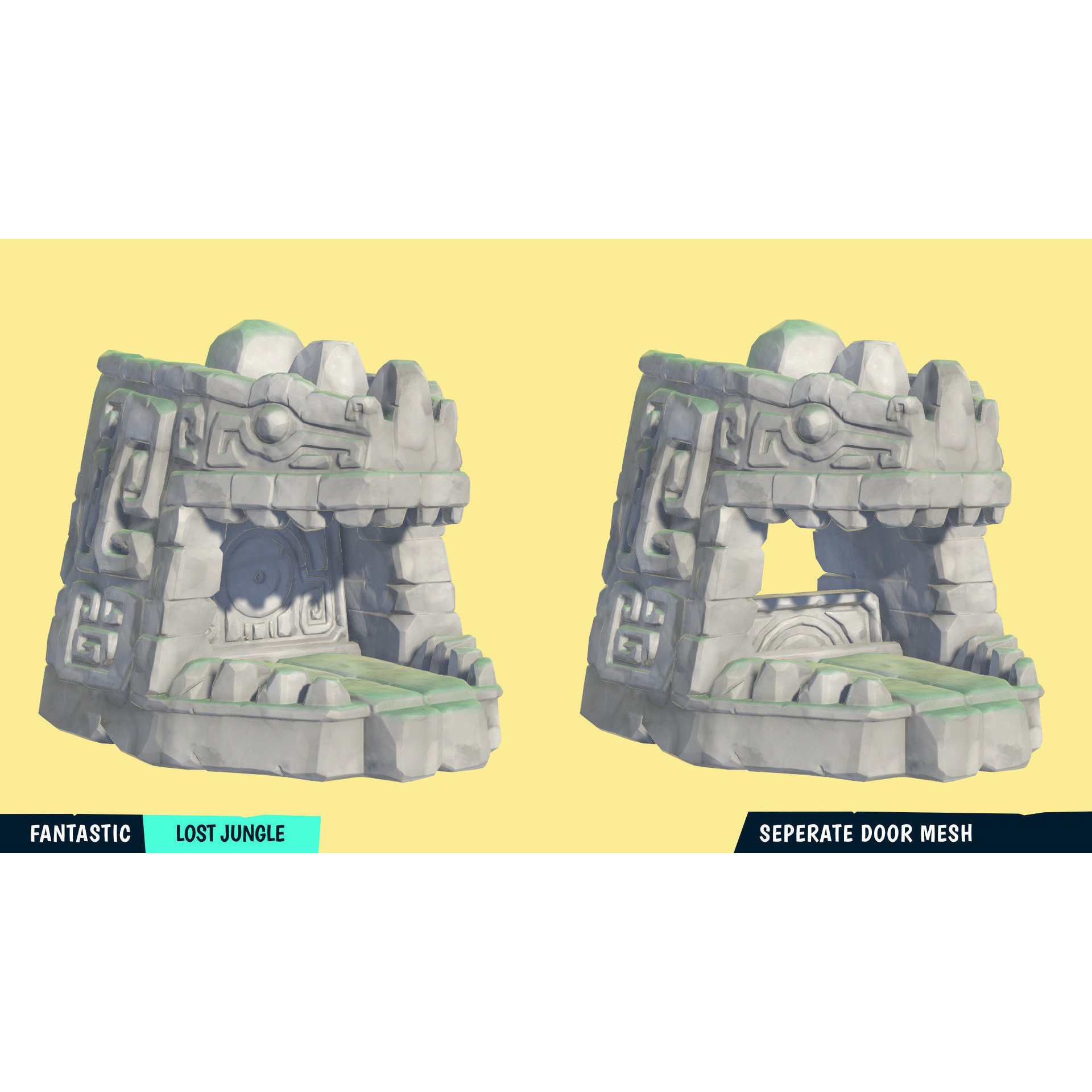 Lost Jungle - Low-Poly Game-Ready 3D Model - View 22