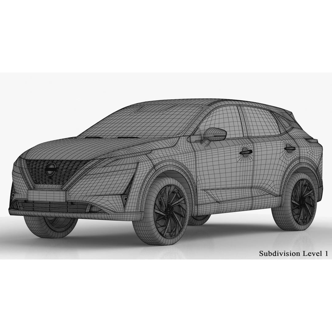 Nissan Qashqai 2022 3D Model – High Poly SUV Asset, FBX, OBJ - View 21