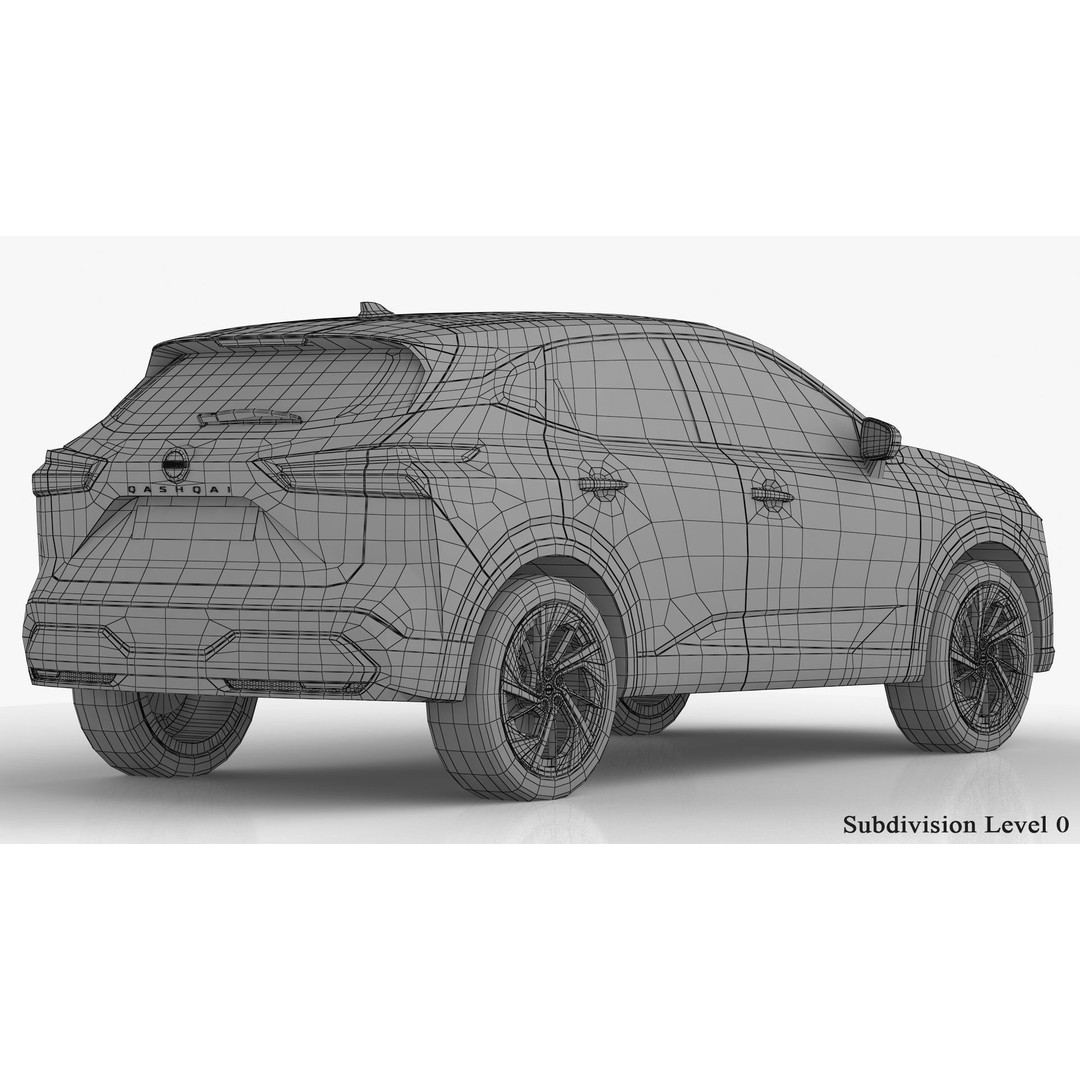 Nissan Qashqai 2022 3D Model – High Poly SUV Asset, FBX, OBJ - View 22