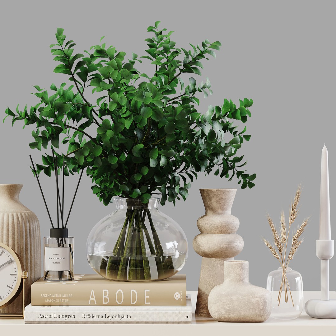 Pampas Grass 3D Model – Low Poly Decorative Set, FBX & OBJ - View 8